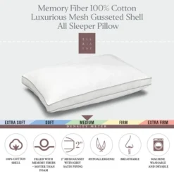 Ella Jayne Cotton Mesh Gusseted Shell Memory Fiber Pillow -Bedding Shop GUEST a2fc638b 2b5e 43a9 805c d213267e64a6