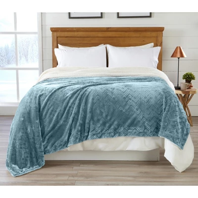 Great Bay Home Velvet Plush Fleece Reversible Warm And Cozy Bed Blanket 3 Great Bay Home Velvet Plush Fleece Reversible Warm And Cozy Bed Blanket