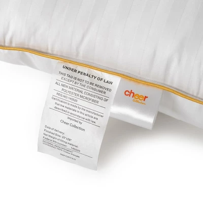 Cheer Collection Set Of 2 Down Alternative Striped Pillow 10 Cheer Collection Set Of 2 Down Alternative Striped Pillow - Image 8