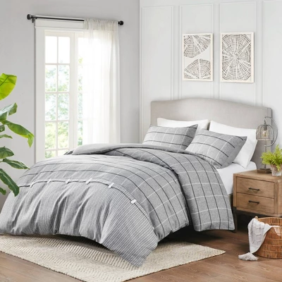 Madison Park 3pc King/California King Oakdale Faux Linen Jacquard Duvet Cover Set Gray 3 Madison Park 3pc King/California King Oakdale Faux Linen Jacquard Duvet Cover Set Gray