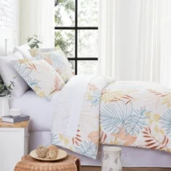 Southshore Fine Living Tropic Leaf Oversized Ultra-soft Duvet Cover Set With Shams