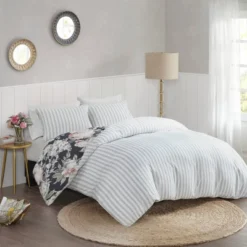 Sorrel Full/Queen 3pc Cotton Printed Reversible Coverlet Set Dark Blue 22 Sorrel Full/Queen 3pc Cotton Printed Reversible Coverlet Set Dark Blue -Bedding Shop GUEST a553a44b ea2d 44a3 bf43 1d1d73e45b16