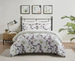Chic Home Everly Green 7 Piece Duvet Cover Set Reversible Watercolor Floral Print Striped Pattern Design Bedding Multi-color -Bedding Shop GUEST a5e684e6 58ca 4080 8c37 0a5c90bec471