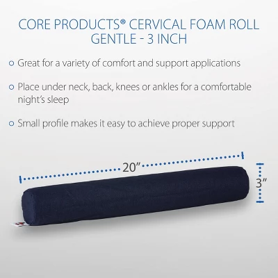 Core Products Cervical Foam Roll, Blue 6 Core Products Cervical Foam Roll, Blue - Image 4