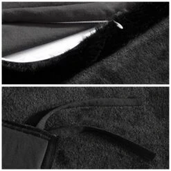 3pc Solid Faux Fur 100% Polyester Duvet Set Black - City Scene -Bedding Shop GUEST ab05d3ea 682b 49b1 8997 aa3e44f786ab