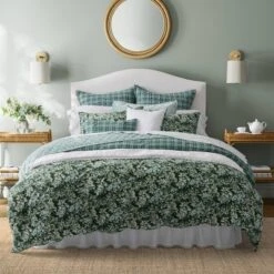 Laura Ashley Bramble Floral 100% Cotton Duvet Cover Bonus Set Green -Bedding Shop GUEST ac55fc2d 3199 4242 9e58 fddf6af6cb93