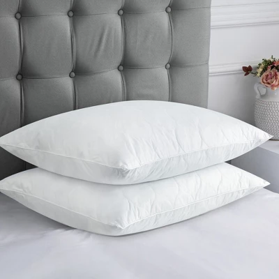 Peace Nest Quilted Goose Feather And Down Pillows 100% Cotton Cover 4 Peace Nest Quilted Goose Feather And Down Pillows 100% Cotton Cover - Image 2