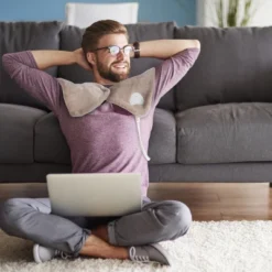 Electric Neck/Shoulder Warmer-Heating Pad With 3 Settings, Auto Shut Off, Front Clasp And Long Detachable Cord By Fleming Supply (Tan) -Bedding Shop GUEST adbe9216 bd7f 4fdf 8212 5490430e4a1f