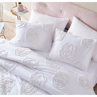 Rambling Rose Duvet Cover Set Snow White - Betseyville 4 Rambling Rose Duvet Cover Set Snow White - Betseyville - Image 2