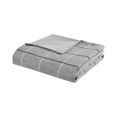 Madison Park 3pc King/California King Oakdale Faux Linen Jacquard Duvet Cover Set Gray 12 Madison Park 3pc King/California King Oakdale Faux Linen Jacquard Duvet Cover Set Gray - Image 10