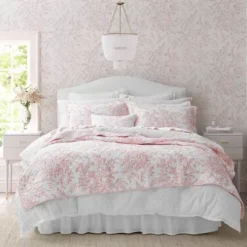 Bedford Cotton Quilt Set Pink - Laura Ashley 7 Bedford Cotton Quilt Set Pink - Laura Ashley -Bedding Shop GUEST b12d8905 60af 4fb4 82de 6301f31fa69e