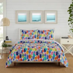Kate Nelligan For Makers Collective Buoys Quilt Set Blue/Green/Red -Bedding Shop GUEST b1860046 7c44 4fe7 a144 f21f37bb6aae