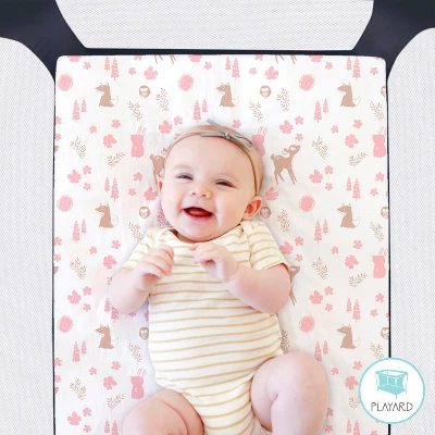 The Peanutshell Mini Crib Sheet Set For Girls - 3 Pack - Multiuse For Pack & Play, Playard, Playpen, Mini Crib, Pink Woodland Floral 3 The Peanutshell Mini Crib Sheet Set For Girls - 3 Pack - Multiuse For Pack & Play, Playard, Playpen, Mini Crib, Pink Woodland Floral