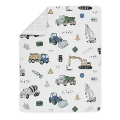 5pc Toddler Construction Truck Bedding Set Green/Blue - Sweet Jojo Designs