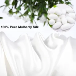 1 Pc Standard/20x26inch Silk With Zipper Pillow Cases Snow White - PiccoCasa