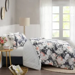 Sorrel Full/Queen 3pc Cotton Printed Reversible Coverlet Set Dark Blue 25 Sorrel Full/Queen 3pc Cotton Printed Reversible Coverlet Set Dark Blue -Bedding Shop GUEST b8012770 ae2a 42d2 920d 102293bb7a1a