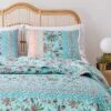 Audrey Quilted Reverible Premium Pillow Sham Turquoise By Barefoot Bungalow -Bedding Shop GUEST ba52afb4 a925 4a84 9770 2ef6683cdbbc