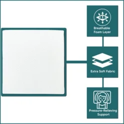 Continental Sleep, Bed Wedge Pillow With High Density Foam, Stylish Chic Jacquard Cover, Wedge Pillow For Sleeping, Reading, Watching TV, 24", White -Bedding Shop GUEST bc6661a7 d894 477d a05b 19792002fe20