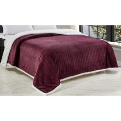 Jacquard Microplush Soft Premium Microplush Braided Blanket Plum By Plazatex -Bedding Shop GUEST bcf339eb b6a1 4764 ae4c bdb371ed87b8