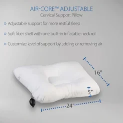 Core Products Tri-Core Air Adjustable Pillow- Inflatable Cervical Neck Support -Bedding Shop GUEST bd3a5bf0 6836 41d5 96f4 f6a790524791
