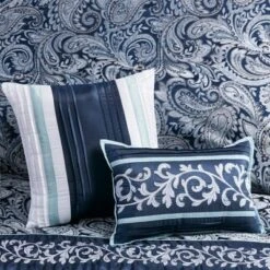 Martha Jacquard Comforter Set Navy - Madison Park -Bedding Shop GUEST bd5f819d 8d82 413b b8c7 b7381327701b