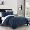 Chic Home Davina Comforter Set Geometric Hexagonal Pattern Design Bed In A Bag Bedding - 9 Piece - Navy Blue 1 Chic Home Davina Comforter Set Geometric Hexagonal Pattern Design Bed In A Bag Bedding - 9 Piece - Navy Blue -Bedding Shop GUEST bd785803 0a69 4920 990c f3bf550bab6a
