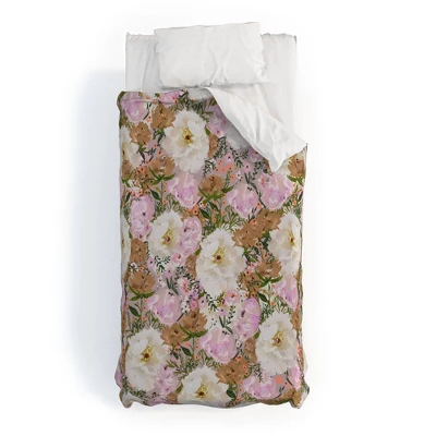 Deny Designs Alison Janssen Summer Bouquet I Duvet Cover Set Green 6 Deny Designs Alison Janssen Summer Bouquet I Duvet Cover Set Green - Image 4