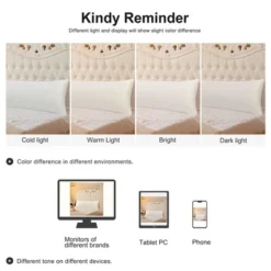 PiccoCasa Satin Silky For Hair And Skin Pillowcase Cream 20"x54" Body 2 Pcs -Bedding Shop GUEST c10be465 2a5d 4f8d 89fd f92a6d81791c