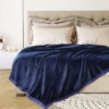 1 Pc Queen Microfiber Flannel Fleece Bed Blankets Navy Blue - PiccoCasa -Bedding Shop GUEST c1e577c3 a7f3 47ff 8f01 ef69a1bf4f5e