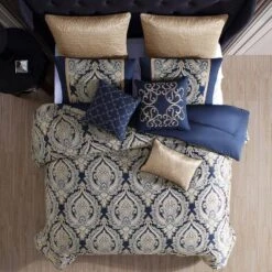 Barrett Comforter Set Navy - Riverbrook Home