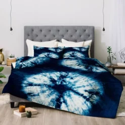 Nicole Van Ekeren Indigo Tie Dye Comforter Set - Deny Designs