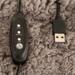 Heated Blanket 2-Pack - USB-Powered Fleece Throw Blankets For Travel, Home, Office, Or Camping - Winter Car Accessories By Stalwart (Gray) -Bedding Shop GUEST c46633b3 bd2c 4adc 8fcc cfc7efb13e68