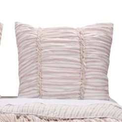 Greenland Home Fashion Farmhouse Chic Reversible Cotton Pillow Sham, Red