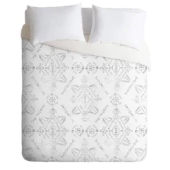 Schatzi Brown Reeve Pattern Duvet Set White - Deny Designs -Bedding Shop GUEST c509a67c 3cd9 4109 b754 cebc6c6a4373