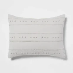 4pc Clipped Stripe Poms Comforter Bedding Set - Threshold™ -Bedding Shop GUEST c513e7a2 e419 413e 9246 e63bf81df859