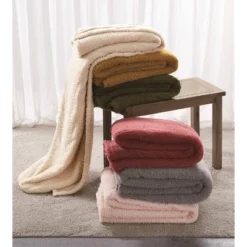 Marshmallow Sherpa Bed Blanket - Brooklyn Loom -Bedding Shop GUEST c5d08e81 e93a 48a3 a710 2d3243359af0