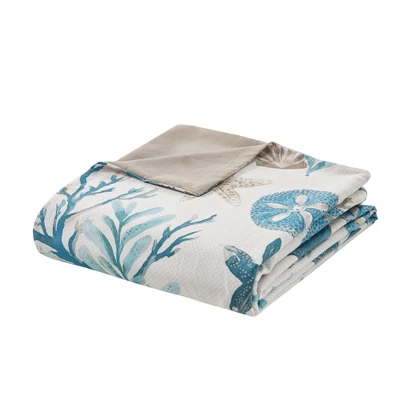 Madison Park 6pc Ocean View Cotton Sateen Duvet Cover Set Aqua 11 Madison Park 6pc Ocean View Cotton Sateen Duvet Cover Set Aqua - Image 9