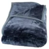 Lavish Home Solid Soft Heavy Thick Plush Mink Blanket 8 Pound - Grey