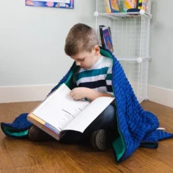 Bouncy Bands 7lb Weighted Sensory Blanket - Blue & Green -Bedding Shop GUEST c8c7966a 3289 460d ad5e 5106f5845dcd