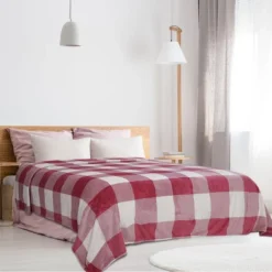 1 Pc 100% Microfiber Polyester Plaid Buffalo Checker Soft Fleece Sleeping Bed Blankets - PiccoCasa 8 1 Pc 100% Microfiber Polyester Plaid Buffalo Checker Soft Fleece Sleeping Bed Blankets - PiccoCasa -Bedding Shop GUEST c8fe08ac ea4b 402c a15a 64dde1bd602a