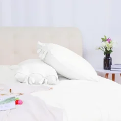 PiccoCasa Washed Cotton Solid With Bowknot Closure Design Duvet Cover Sets 3 Pcs With 2 Pillowcases Queen White 11 PiccoCasa Washed Cotton Solid With Bowknot Closure Design Duvet Cover Sets 3 Pcs With 2 Pillowcases Queen White -Bedding Shop GUEST c94404bd 8637 4b27 bbd9 46768924fefb