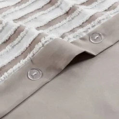 Madison Park 3pc River Clipped Jacquard Duvet Cover Set Off-White -Bedding Shop GUEST cb5b6ca0 8aeb 4969 8881 4df547b83472