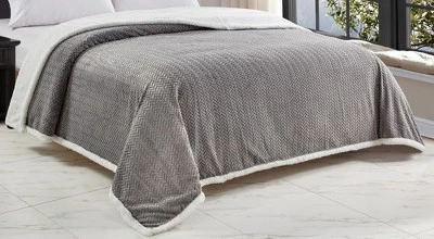 Jacquard Micro Plush Soft Premium Braided Oversized All Season Blanket Gray By Plazatex 4 Jacquard Micro Plush Soft Premium Braided Oversized All Season Blanket Gray By Plazatex - Image 2