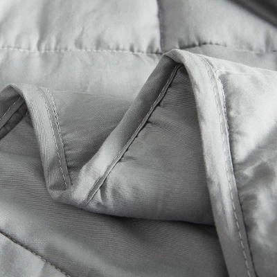 48"x72" 15lbs Cotton Weighted Blanket Light Gray - Pur Serenity 5 48"x72" 15lbs Cotton Weighted Blanket Light Gray - Pur Serenity - Image 3