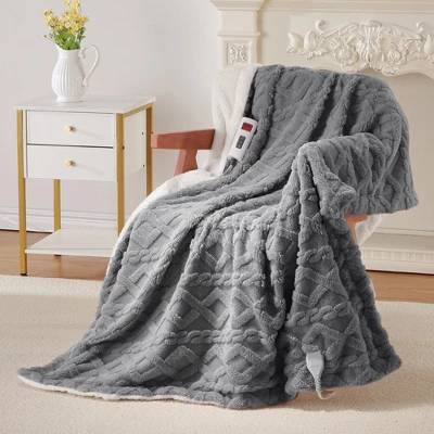 Heating Blanket, Thick Tufted Electric Blanket Throw With 6 Heating Levels And 20 Time Settings, Machine Washable 3 Heating Blanket, Thick Tufted Electric Blanket Throw With 6 Heating Levels And 20 Time Settings, Machine Washable