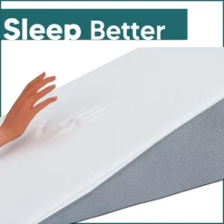 Continental Sleep, Bed Wedge Pillow With High Density Foam, Stylish Chic Jacquard Cover, Wedge Pillow For Sleeping, Reading, Watching TV, 24", White -Bedding Shop GUEST d3552227 f391 4e28 a1ad 39326ce87b27