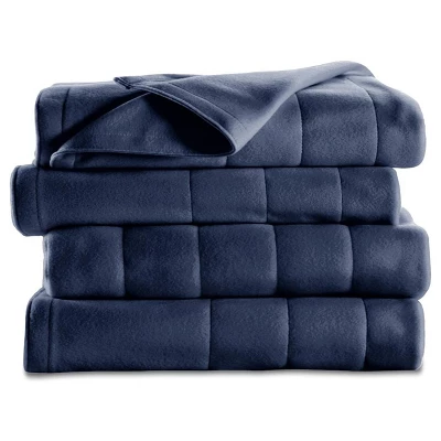 Sunbeam Full Electric Heated Fleece Blanket In Blue With Dial Control 3 Sunbeam Full Electric Heated Fleece Blanket In Blue With Dial Control