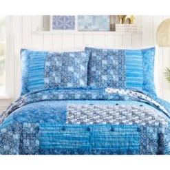 Standard Azra Sham Blue/White - Jessica Simpson -Bedding Shop GUEST d518a5f6 39c4 4cd3 85e0 8eead11c175e