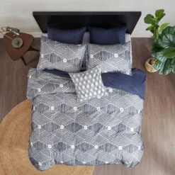 26"X26" Euro Camila Cotton Quilted Sham Navy -Bedding Shop GUEST d54b3a45 30ca 410b ac0f 4fd0d810eb46