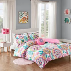 Pink Cora Floral Comforter Set -Bedding Shop GUEST d8543344 97cf 4ce0 92a6 c25efb911287
